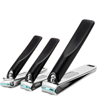 Ensemble de soins des ongles en acier inoxydable doré de qualité supérieure, kit de manucure professionnel 3 pièces au design élégant pour les professionnels