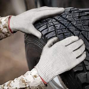 Guantes de Trabajo de Algodón Blanco de Punto, Protección para las Manos, Tejidos con Algodón Puro de Calibre 10 - Product Image 6
