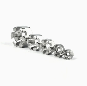 Prix usine OEM DIN935 Écrou à queue hexagonal rainuré en acier inoxydable zingué galvanisé - Product Image 3