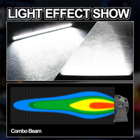 Barre LED Offroad 40 pouces à faisceau combiné 360W double rangée avec lentille chromée ou noire et faisceau lumineux droit, avec faisceau de câblage inclus
