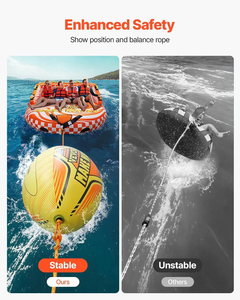 Rope Performance Booster Ball Thickened PVC <b>Inflatable</b> Water Sports Tow Rope High Tensile Strength Safety Valve for Children - Product Image 6