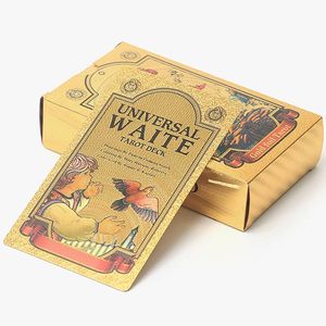 Baraja de Tarot de Lujo con Láminas Doradas, Rider-Waite en Blanco y Negro con <span class=keywords><strong>Totem</strong></span> Solar, Caja de Regalo - Product Image 5