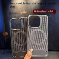 Dudukan Lipat Logam Anti Panas Tak Terlihat untuk Casing Ponsel IPhone 17Air 16 15 14 13 12, Tahan Banting Ultra Tipis