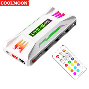 COOLMOON Accessoires d'ordinateur de jeu multifonctionnels PA1 ARGB Controller <span class=keywords><strong>Hub</strong></span> 5V 3PIN <span class=keywords><strong>PWM</strong></span> <span class=keywords><strong>4PIN</strong></span> Interface Fan Remote Control Kit - Product Image 4