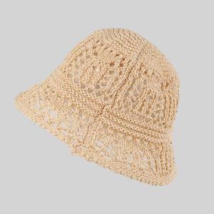 Usine nouveau chapeau seau au <span class=keywords><strong>Crochet</strong></span> fait main grand bord feuille-fleur décontracté parasol quotidien pour voyage plage cyclisme pour l'extérieur - Product Image 3