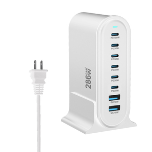 268W GaN PD 8 puertos USB-c USB-a Gan cargador multipuerto <span class=keywords><strong>de</strong></span> escritorio Universal para computadora portátil para teléfonos para juegos - Product Image 6