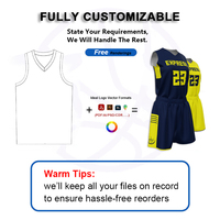 Seragam Basket Tanpa Lengan V-neck Sublimasi Bolak-Balik Bernapas Desain Kepribadian Biru Hijau Kustom 2 1 Set Jersey