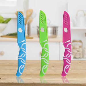 Juego de Cuchillos con Mango de PP y Cubierta de Color, Cuchillo de Cocina Pequeño Esencial para Acampar al Aire Libre, para Pelar, Cortar y Rebanar - Product Image 5