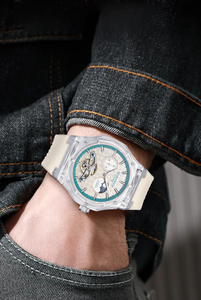 <span class=keywords><strong>Orologio</strong></span> Meccanico di Lusso da Uomo con Cinturino in Silicone Automatico, Quadrante Analogico in Cristallo di Zaffiro Nero, 43mm, <span class=keywords><strong>Orologio</strong></span> Sportivo ad Alte Prestazioni - Product Image 5