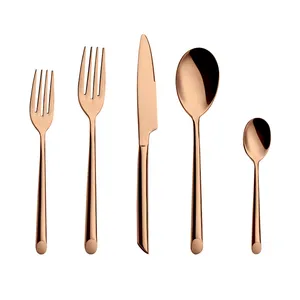 Customizable Logo Cutlery Sets Luxury High Quality Stainless Steel Knife Fork Spoon Flatware Sets Silver Cutlery Set For Hotel