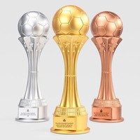 Trofeo de Fútbol Personalizado de Gran Tamaño, Premio Bota de Oro, para el Jugador Más Valioso o Portero, Evento Deportivo, Club, Resina con Baño de Oro