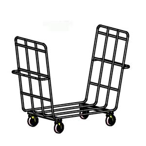 Chariot de transport hôtelier de luxe personnalisé à 4 roues motorisées en métal, construction robuste en acier pour bagages de voyage, équipements hôteliers et hospitaliers - Product Image 5