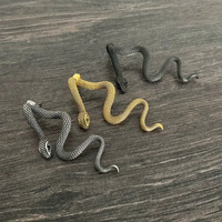 Boucles d'oreilles serpent détachables de style bohême européen et américain Nouveaux bijoux en alliage exagérés à la mode pour femmes