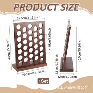Wood <b>Coffee</b> <b>Pod</b> <b>Storage</b> Rack With Compartmentalized Base For Desktop Use - Product Image 3