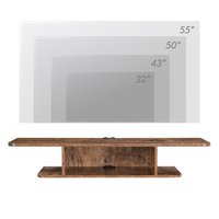 Support d'écran d'ordinateur et de télévision en bois, nouveau design, grand modèle, couleur marron rustique, certifié CARB, Maiernuo T079