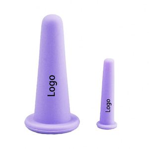 Ensemble de ventouses de <span class=keywords><strong>massage</strong></span> facial en silicone avec logo personnalisé, ventouses en silicone violettes à aspiration sous vide pour <span class=keywords><strong>massage</strong></span> myofascial - Product Image 1