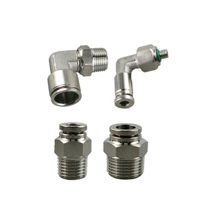 ข้อต่อลมแบบเสียบเร็ว สแตนเลส 304 รุ่นประกอบเสร็จสมบูรณ์ ข้อต่อลม ข้อต่อระบบลม - Product Image 1
