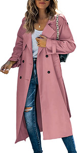 Nueva Gabardina Cortavientos Elegante para Mujer de Primavera y Otoño con Forro y Cinturón, Abrigo Largo de Moda para Dama - Product Image 6