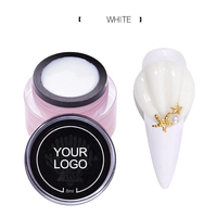 Gel UV pour ongles en argile solide souple 8ml, blanc transparent, gel de modelage 3D stéréo sculpté, gel de moulage PVC à retirer par trempage pour manucure DIY et nail art