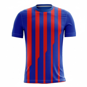 Venta al por mayor 100% poliéster camiseta de fútbol de alta calidad de secado rápido transpirable sublimación impresa conjunto alto superior logotipo personalizado OEM - Product Image 1