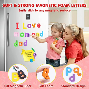 Letras y Números Magnéticos de Espuma, 26 Piezas, Alfabeto ABC, Imanes para Refrigerador, Juguetes Educativos de Aprendizaje, Pegatinas Mayúsculas y Minúsculas - Product Image 6