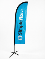 Drapeau publicitaire personnalisé télescopique en forme de plume, drapeau de plage en forme de goutte d'eau, bannière en polyester avec mât en fibre de verre pour usage extérieur