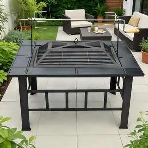 <span class=keywords><strong>Table</strong></span> de <span class=keywords><strong>barbecue</strong></span> multifonctionnelle pour jardin avec <span class=keywords><strong>brasero</strong></span> et foyer extérieur pour la cuisson en plein air - Product Image 3