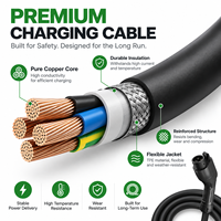 Chargeur portable pour véhicules électriques Type 1 J1772 3.84kW 7.6kW 9.6kW 11.5kW 16A 32A 40A 48A 240V WiFi Bluetooth IP65 Fournisseur OEM ODM
