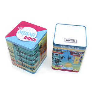 Металлическая квадратная жестяная коробка с крышкой и индивидуальным логотипом, 120*120*155 мм, прямоугольный контейнер для рассыпного чая из жести - Product Image 4