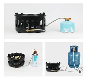 Cuisinière à 7 brûleurs au <span class=keywords><strong>butane</strong></span> pour l'extérieur Réchaud de camping extérieur à sept cœurs Mini <span class=keywords><strong>barbecue</strong></span> de cuisson multifonction - Product Image 2