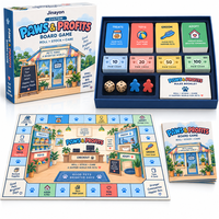 Paws & Profits Couple Pet Store Co-op Board Game - Jeu de société éducatif et stratégique avec des composants réutilisables et recyclables