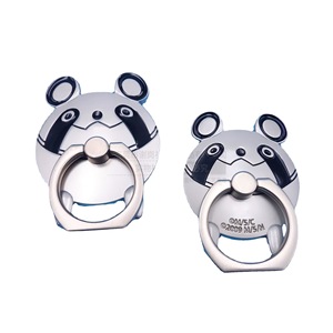 Cartoon Panda Zinc Alloy <b>Ring</b> Holder Matte Nickel Adhesive Backed <b>Phone</b> Grip Desktop Use - Product Image 5