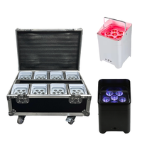 6*18w RGBWAUV 6IN1 batterie 2.4G W-DMX sans fil DMX512 Wifi télécommande LED lumière de scène Par lumière Uplights pour DJ Disco KTV