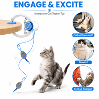 Jouet pour chat interactif automatique mural, souris en peluche électrique colorée et clignotante, best-seller pour le jeu d'intérieur des animaux domestiques