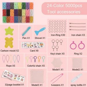 2025 New DIY Puzzle Toy for Kids High Quality 5000 <b>Beads</b> 24 Colors 5mm Sticky <b>Beads</b> Magic <b>Beads</b> Shape Auqa Fuse - Product Image 2