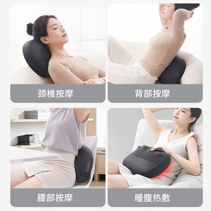Masseur lombaire avec chaleur et massage par pétrissage pour la taille et le dos, rechargeable par USB, housse en coton - Product Image 4