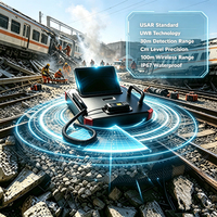 Équipement de récupération après effondrement de bâtiments : Détecteur de vie par radar 3D, technologie UWB, positionnement par coordonnées XYZ, outil de détection de plusieurs étages