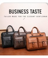 Maletín Vintage para Portátil de Negocios, Bolsa de Mensajero para Hombre, Bolso de Hombro con Múltiples Bolsillos, Gran Capacidad, para Computadora, Tablet, Trabajo y Viajes