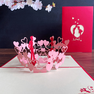 Invitation de couple en forme d'arc de style européen romantique Qixi <span class=keywords><strong>carte</strong></span> de voeux vierge de noël saint valentin - Product Image 3