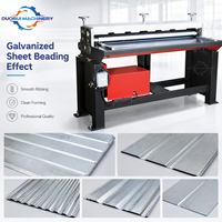 Machine de pliage et rainurage automatique pour panneaux de tôles galvanisées HVAC à cinq rainures, pour renforcement de conduits d'air