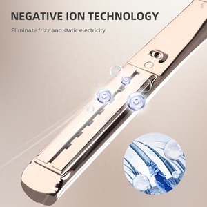 Lisseur <span class=keywords><strong>à</strong></span> <span class=keywords><strong>cheveux</strong></span> en titane Salon avec écran LCD, infrarouge, 12 niveaux de température, ionique, <span class=keywords><strong>pour</strong></span> un coiffage <span class=keywords><strong>professionnel</strong></span> - Product Image 4