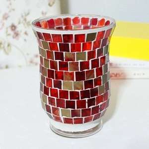 מצופה זהב בעבודת יד מפצח פסיפס זכוכית צנצנות אלומות לקישוט הבית לעיצוב פנים - Product Image 4