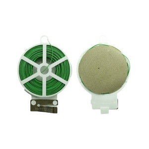 ลวดพันพลาสติกสีเขียวแบบม้วนพร้อมที่ตัด สำหรับใช้กับต้นไม้ในสวนและโครงไม้บอนไซ - Product Image 1