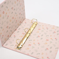 Carpeta Portafolios de Lino A4 Personalizada con Carpeta de Anillas de 3 Orificios para Documentos de Oficina y Archivo Profesional