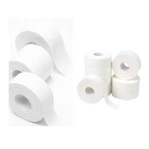 Ruban de sport en coton blanc de 10cm de large avec logo personnalisé Bande de kinésiologie rayonne à l'oxyde de zinc pour doigt de <span class=keywords><strong>cheville</strong></span> - Product Image 1