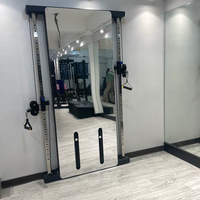 Appareil de gymnastique mural Poulie à câble simple et double-Modèles de miroir et de bouclier Entraîneur fonctionnel croisé Muti Gym à domicile