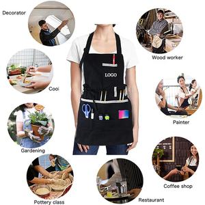 <span class=keywords><strong>Tablier</strong></span> de travail ajustable de haute qualité avec logo personnalisé, idéal pour la peinture, le jardinage, la cuisine, la <span class=keywords><strong>poterie</strong></span>, les bars – Tabliers pour femmes - Product Image 5