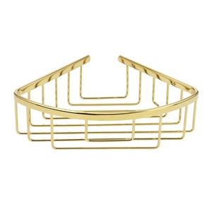 Étagère d'angle de salle de bain triangulaire en alliage de zinc, sans perçage, à poser sur comptoir, pour lavabo - Product Image 1