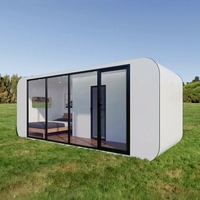 Maison de conteneur habitable moderne et modulaire Sinoy ISO CE de 20 pieds, mobile, étanche, avec salle de bain en acier, style cabane en bois intelligente Apple