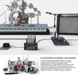 <span class=keywords><strong>Fifine</strong></span> N5 Amplificateur Audio Professionnel Alimenté Carte de Mixage Mini Amplificateur Amplificateurs Stéréo Son - Product Image 5